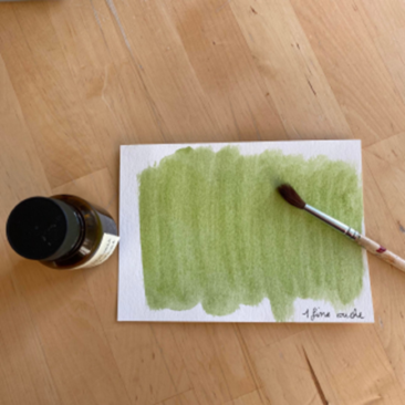 Appliquer votre encre sur une feuille à l’aide d’un pinceau
 
